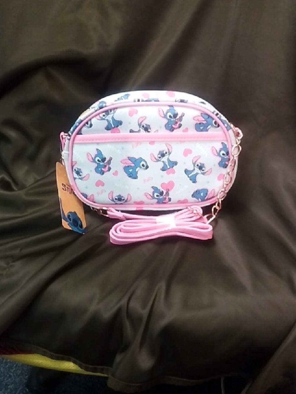Disney Stitch Pink Hearts Crossbody Bag Kawaii Coquette Y2K NWT